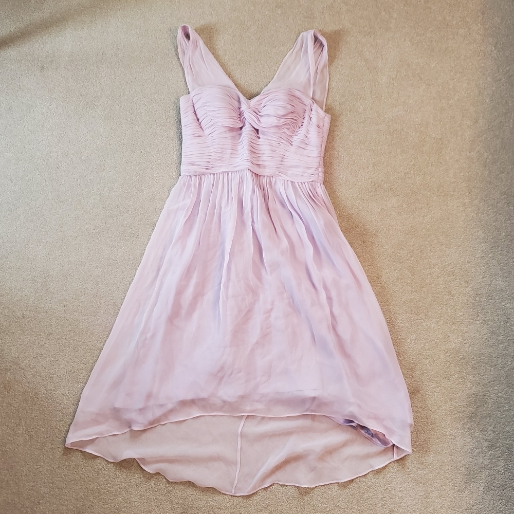David's Bridal Lilac Bridesmaid Dress